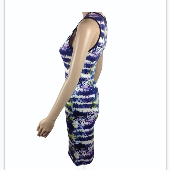 Topshop Tie Dyed Fitted Dress Sz 4 - Picture 3 of 6